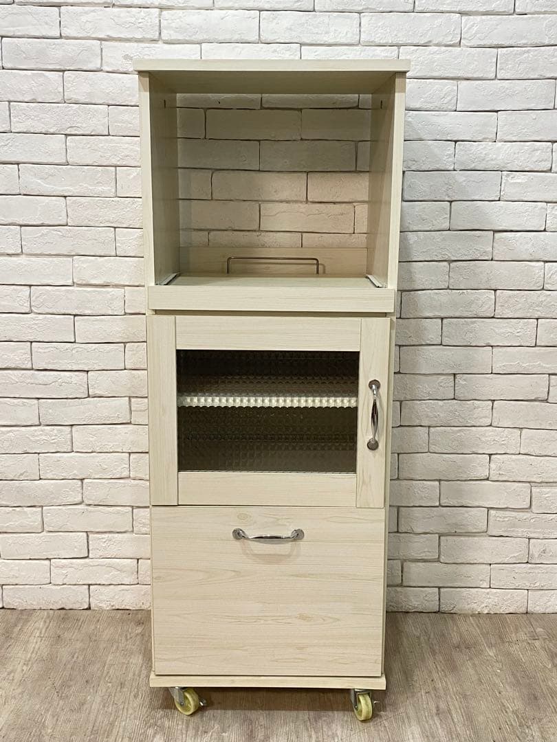 【わたあめ】定価4万円　食器棚 レンジ台 ラック キッチン 棚