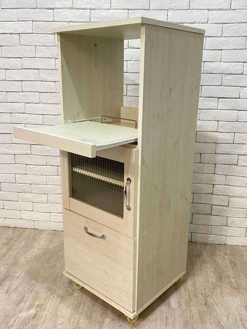 【わたあめ】定価4万円　食器棚 レンジ台 ラック キッチン 棚