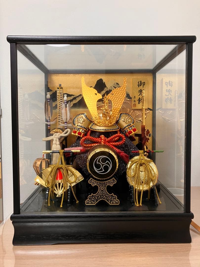 【極美品】楽天1位現行品⭐️五月人形 兜飾り 藤翁作「富岳」ケース飾り コンパクト