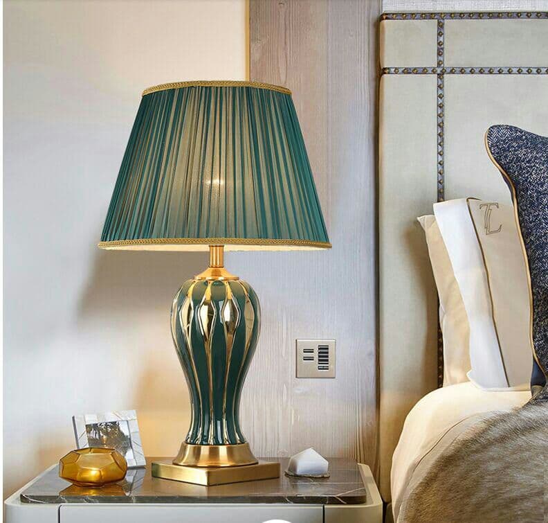 ヨーロッパ式電気スタンドスタンドのベッドサイドランプは\r\r セラミックランプの