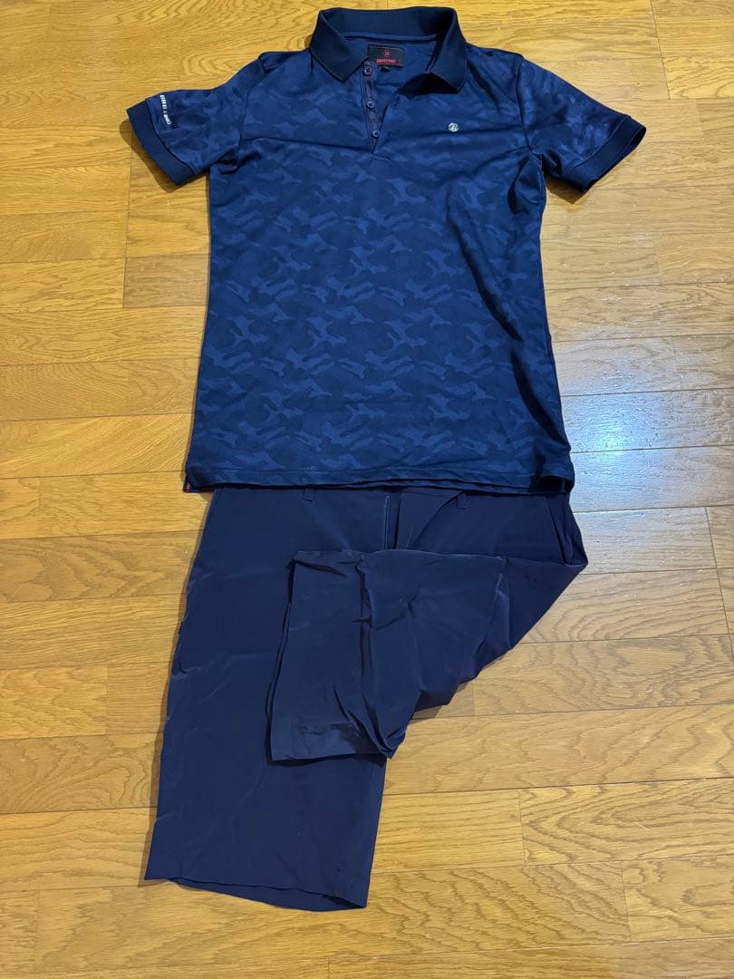 BRIEFING 迷彩柄ポロシャツ＆ショートパンツセット