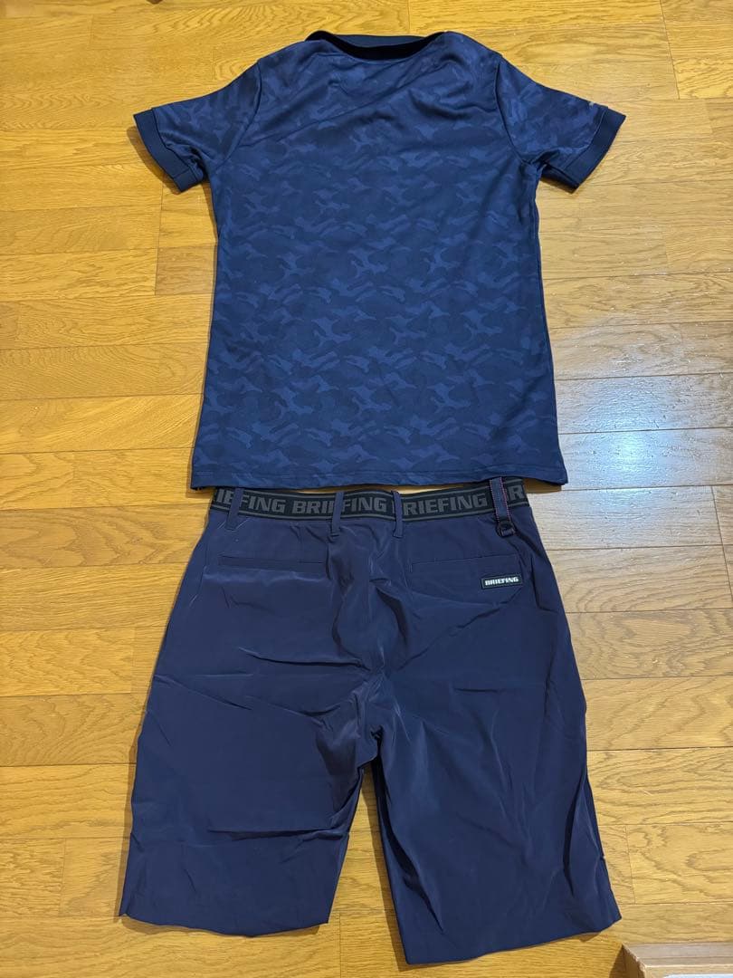 BRIEFING 迷彩柄ポロシャツ＆ショートパンツセット