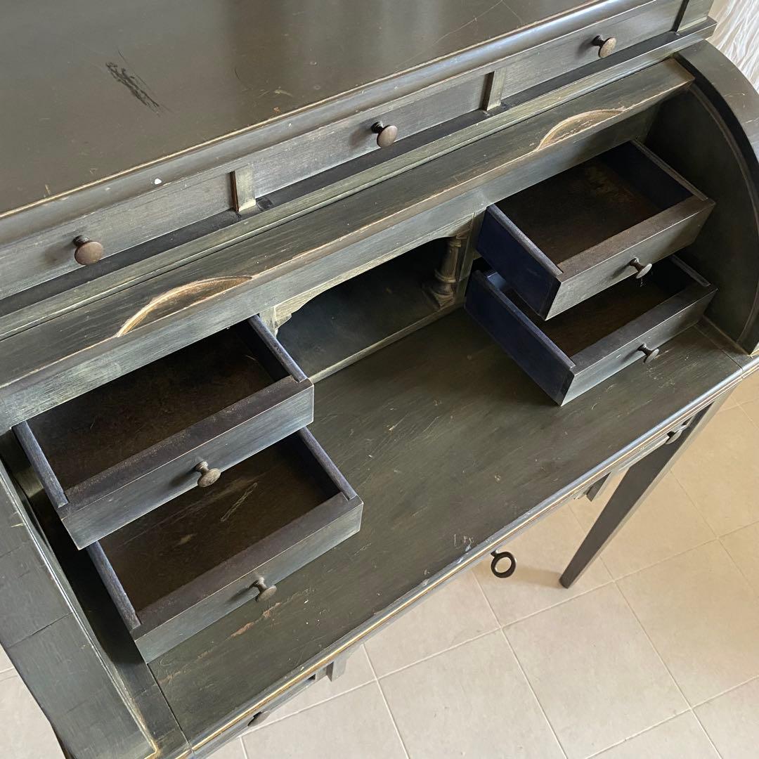 北欧　デスク　蛇腹　アンティーク　フランス　ライティングビューロー　ヴィンテージ