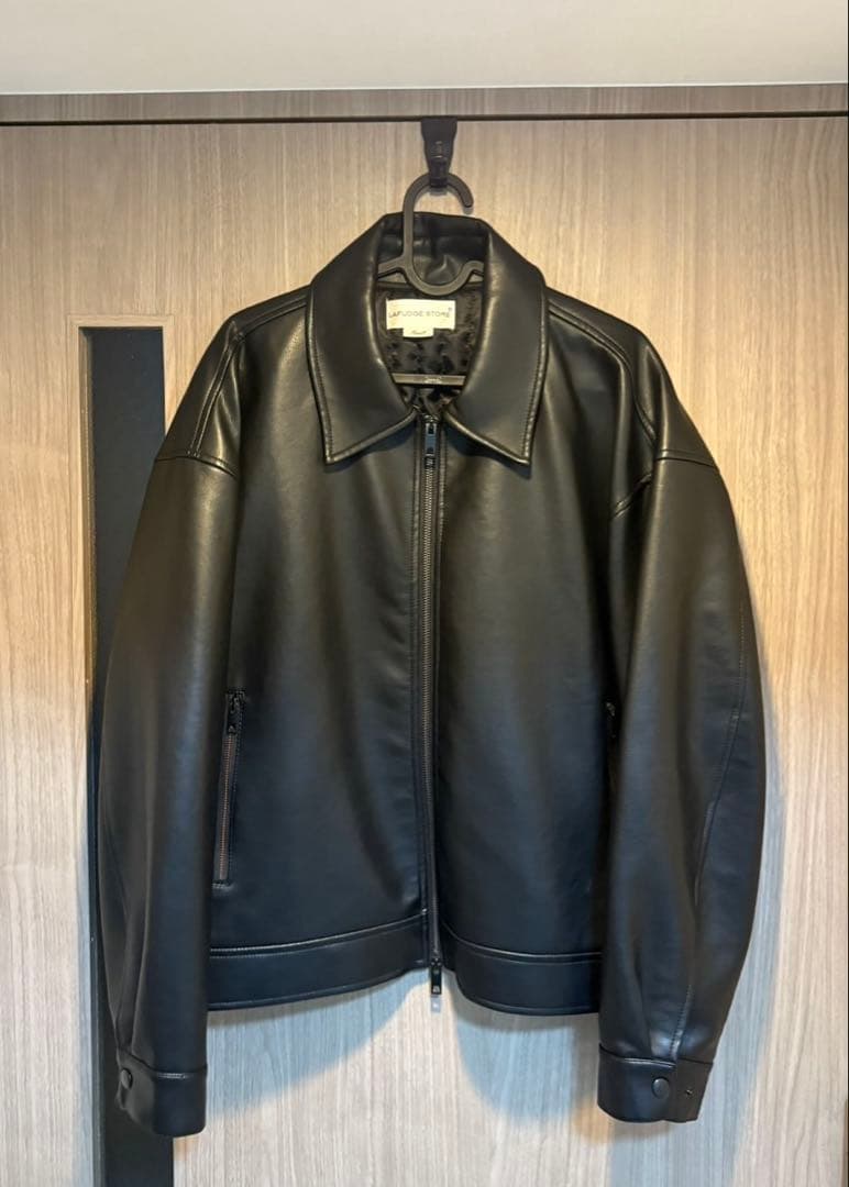 LAFUDGESTORE オーバーフィットレザーブルゾン