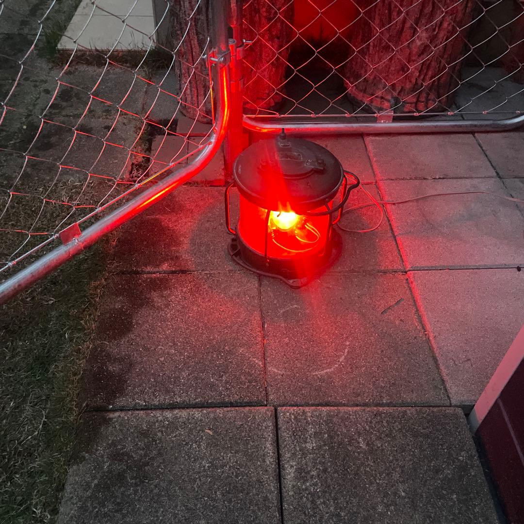 紅燈　マリンランプ　日本船燈株式会社　電気　昭和レトロ　船舶用ランタン　動作品