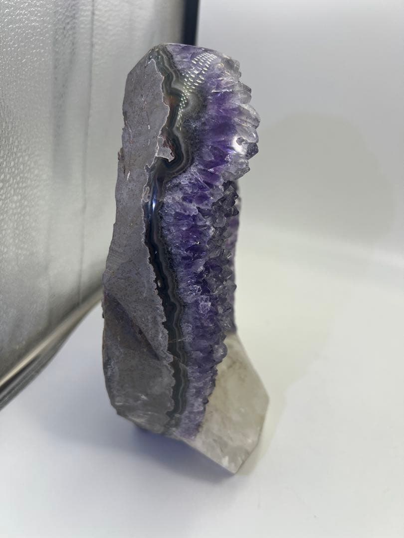 【極大・希少】アメジスト 原石 3.1kg カルサイト共生 クラスター 浄化