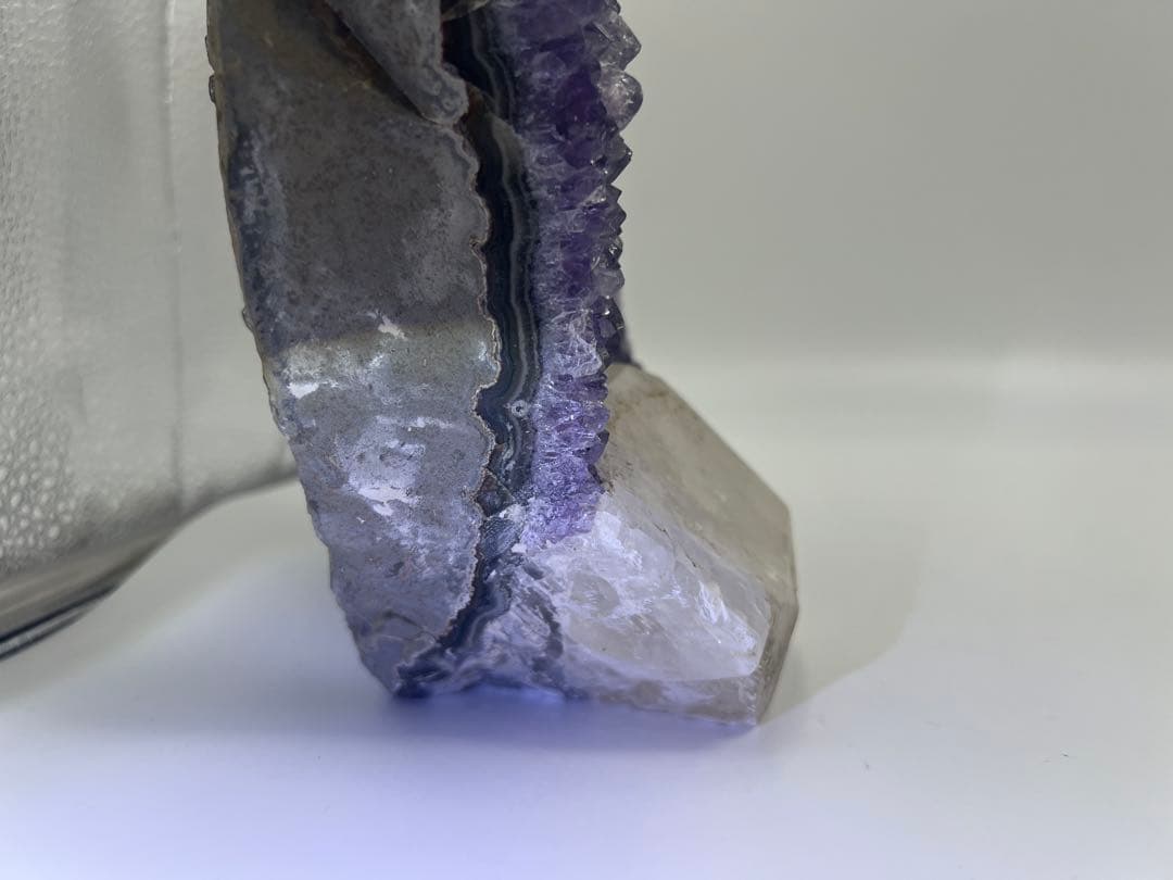 【極大・希少】アメジスト 原石 3.1kg カルサイト共生 クラスター 浄化