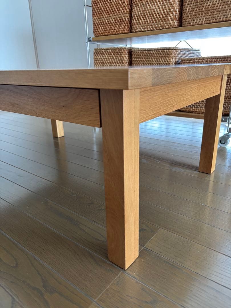 無印良品 無垢材ローテーブル（オーク材）