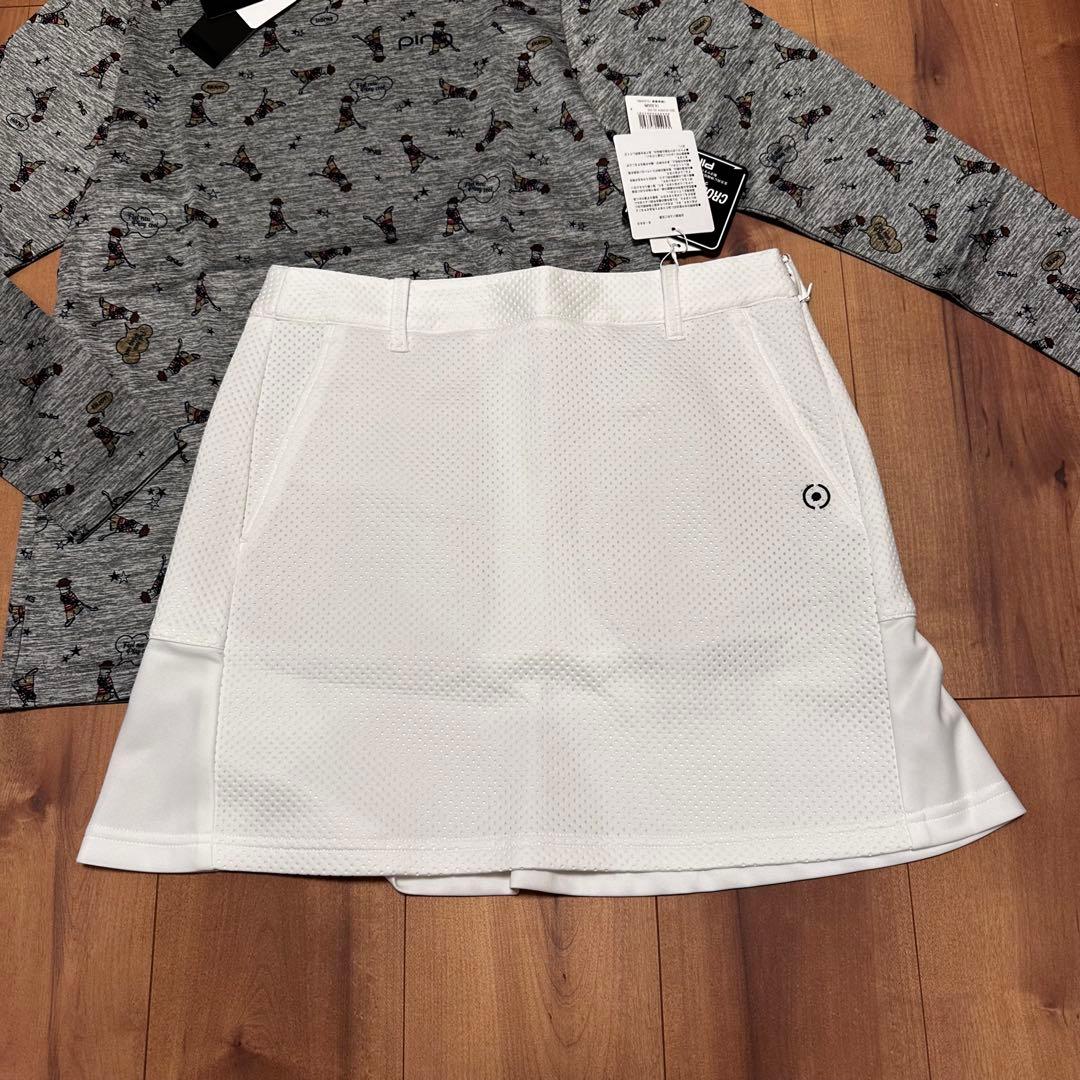 長袖　モックネック　ダンボールスカート　上下セット　ハイネック　インナー　春夏