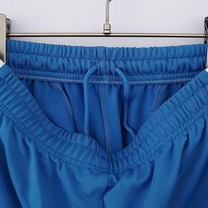 adidas アディダス トラックパンツ 古着 刺繍 L 青 白 12748