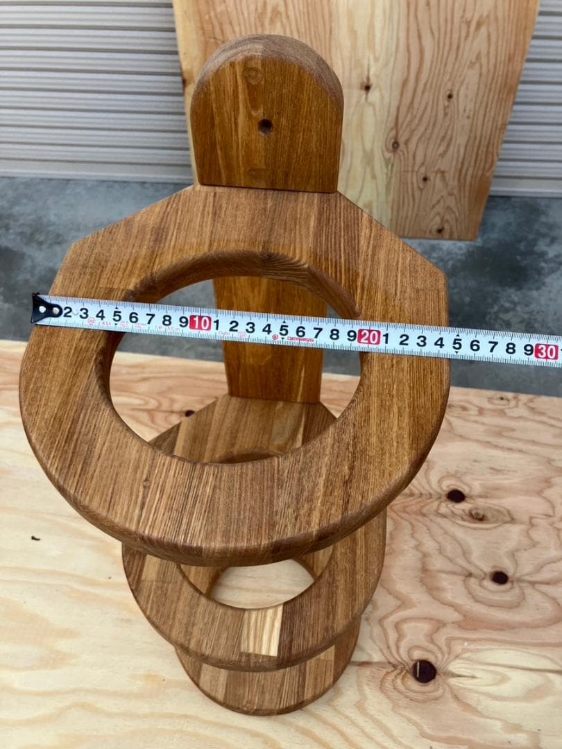 【バスケ】ボール、バッシュ置き 無垢材 ナチュラル