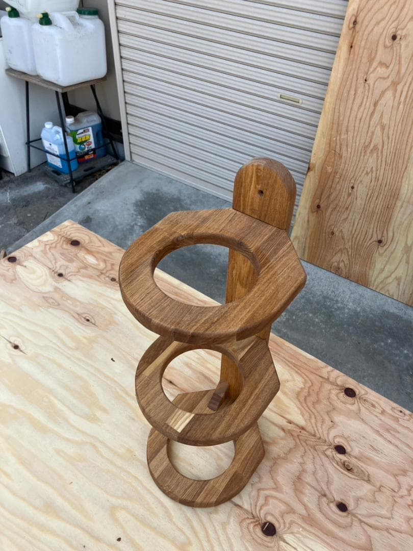 【バスケ】ボール、バッシュ置き 無垢材 ナチュラル