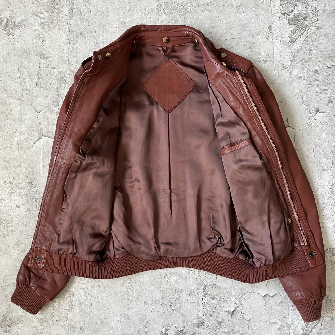 アメカジ 70s vintage 本革 レザー フライトジャケット A-2　短丈