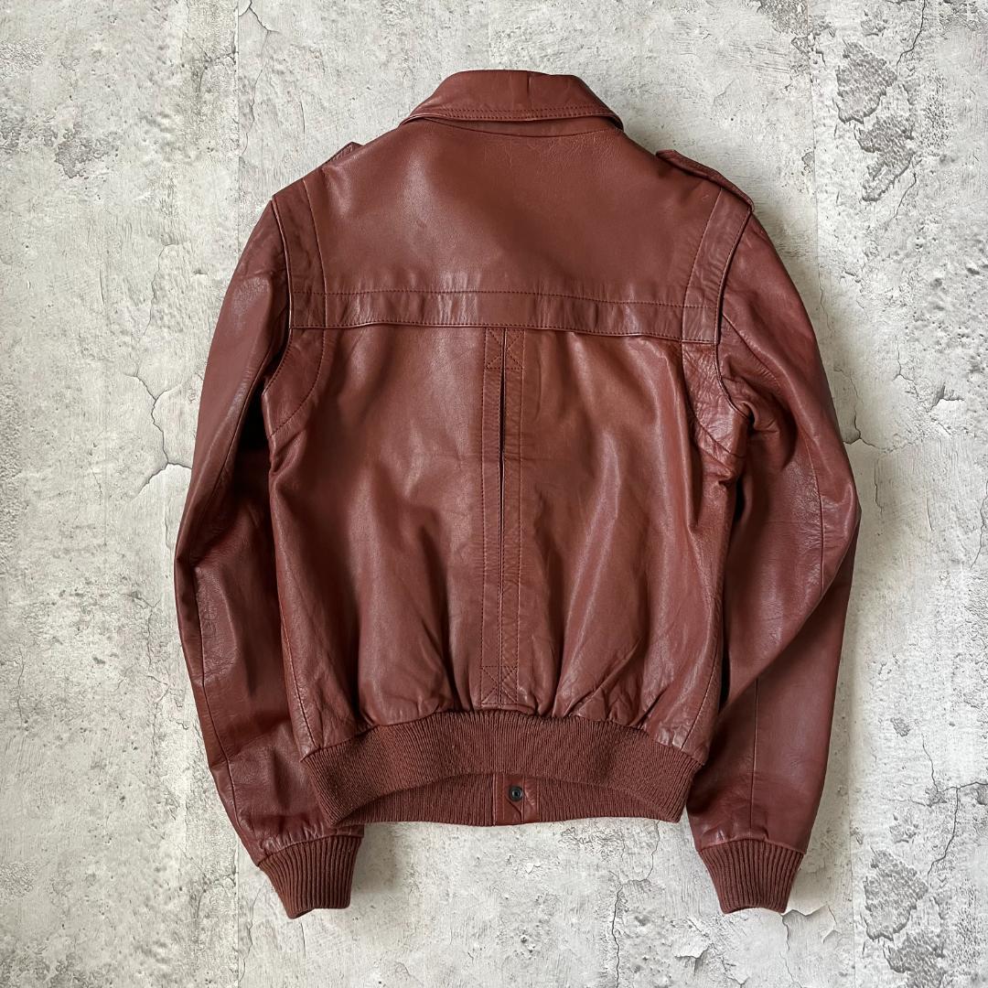 アメカジ 70s vintage 本革 レザー フライトジャケット A-2　短丈