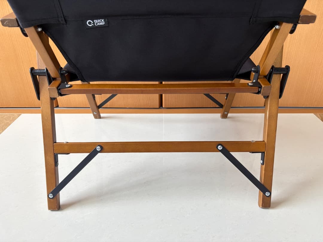 クイックキャンプ ウッドローチェア ブラック QC-WLC アウトドア折りたたみ