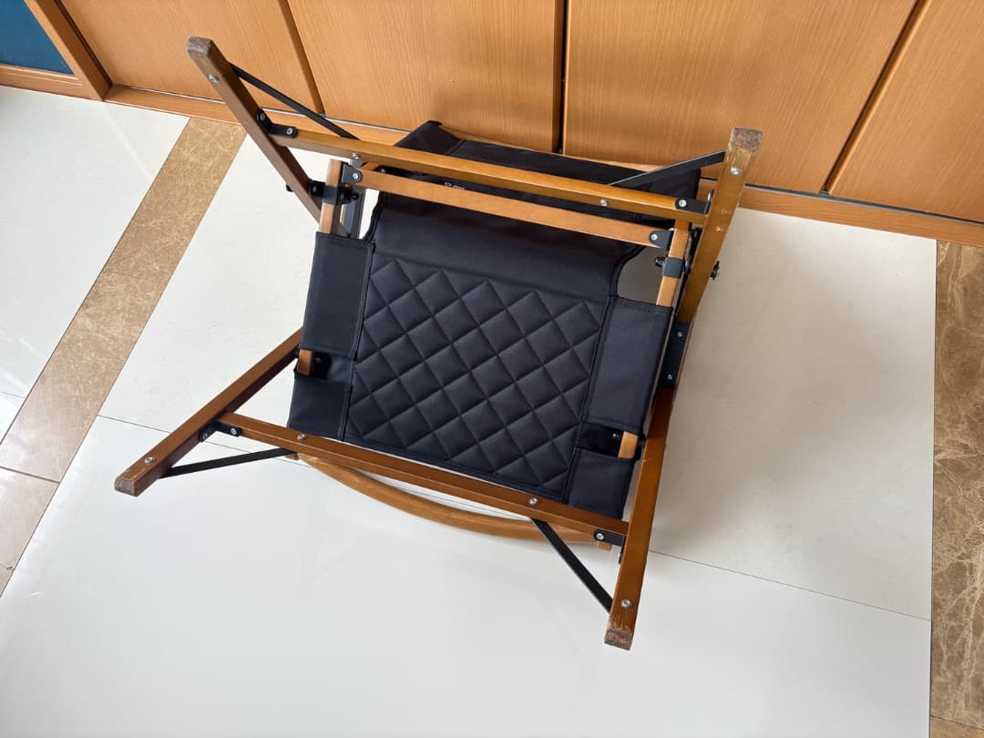クイックキャンプ ウッドローチェア ブラック QC-WLC アウトドア折りたたみ