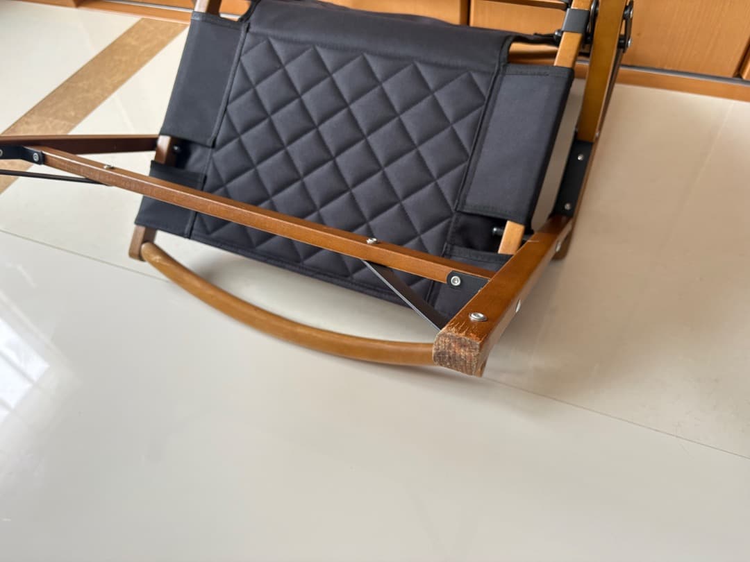 クイックキャンプ ウッドローチェア ブラック QC-WLC アウトドア折りたたみ