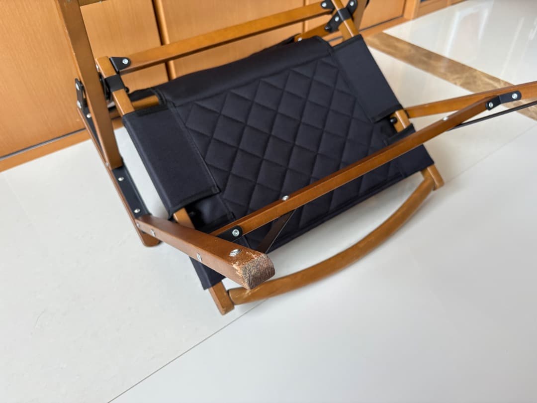 クイックキャンプ ウッドローチェア ブラック QC-WLC アウトドア折りたたみ