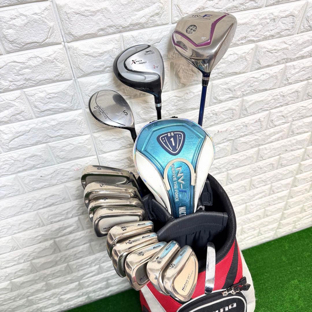 ゴルフセット　初心者応援　Mizuno ラウンド仕様　メンズ　打感良好　すぐ使用