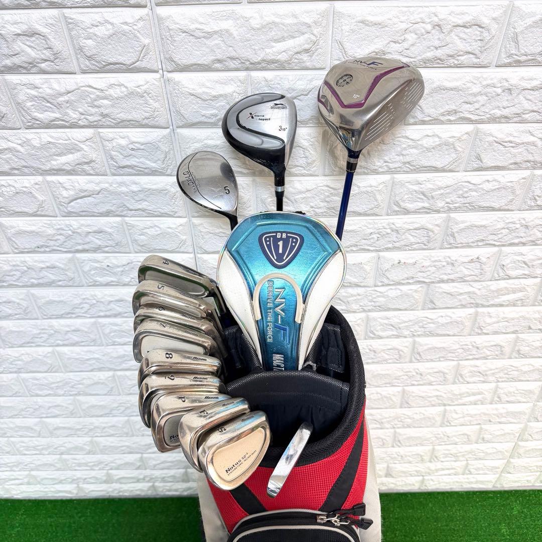 ゴルフセット　初心者応援　Mizuno ラウンド仕様　メンズ　打感良好　すぐ使用