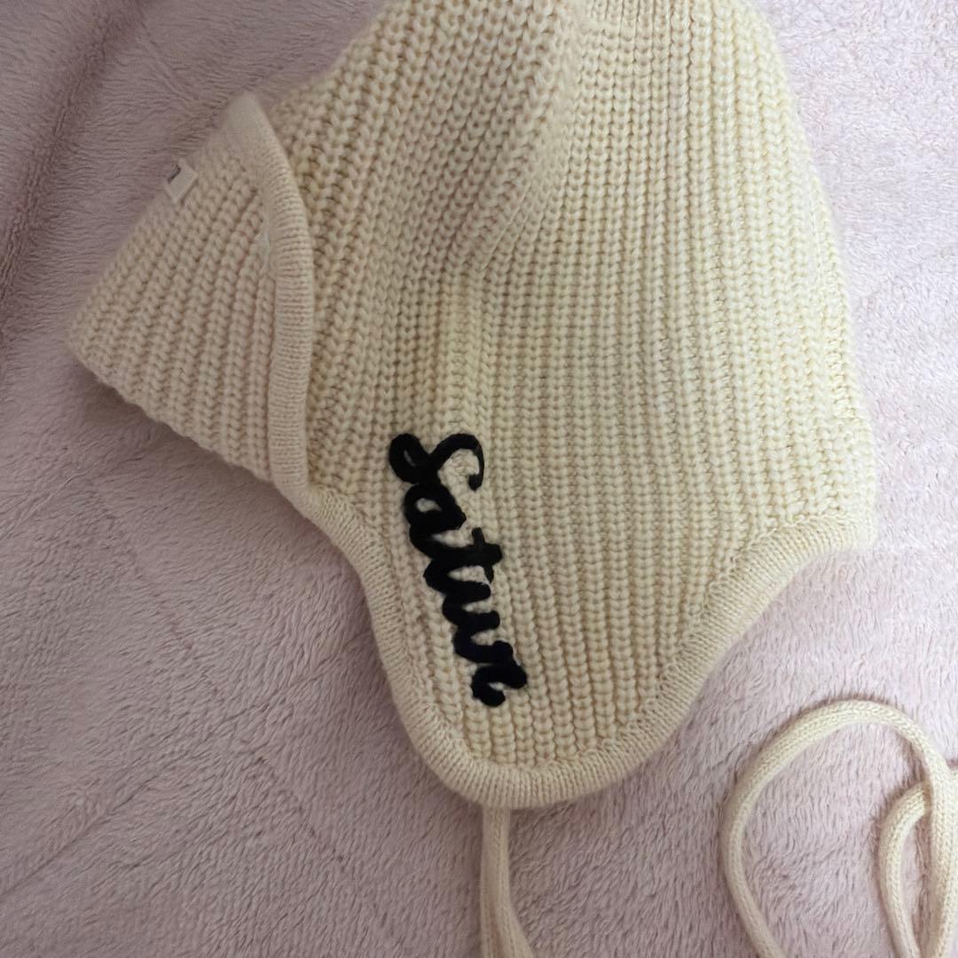 SATUR ニット帽 ビーニー CREAM