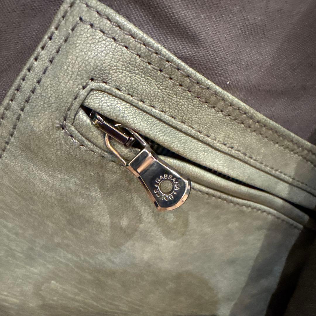 Dolce&Gabbana 裏生地ファー襟付きムートンコンビライダース　44