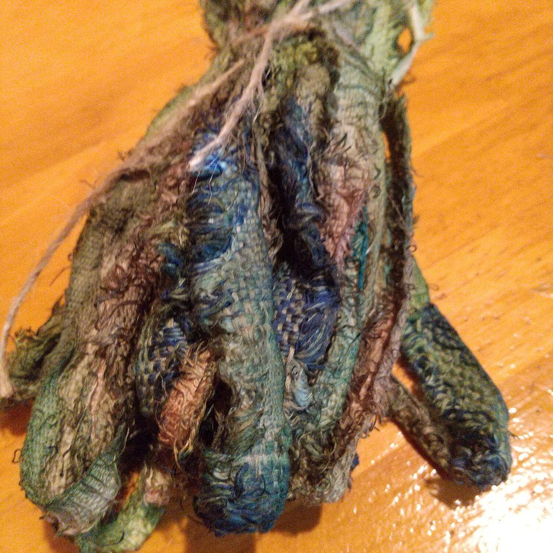 クユラ③ジャンクジャーナル素材。フリンジ生地耳手染め糸