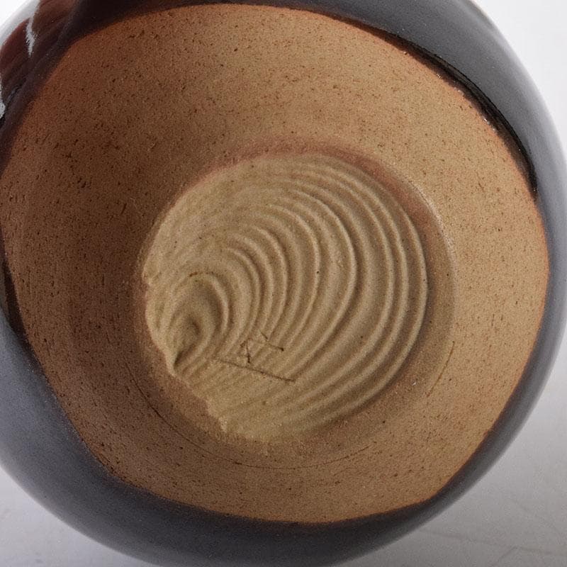 茶道具　京焼　桶谷定一作　文琳　茶入　共箱　V　8177