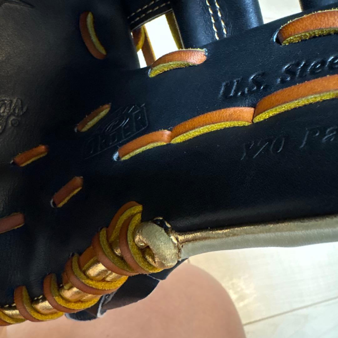 ケ*ト様 Rawlings 左投げ外野手用オーダー黒/キャメル