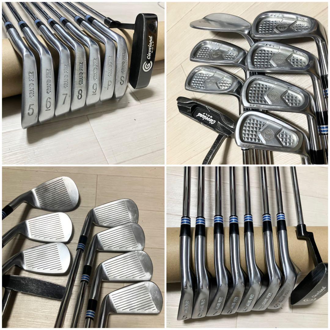 メンズゴルフフルセットClevelandクリーブランド他クラブ計11本バック付