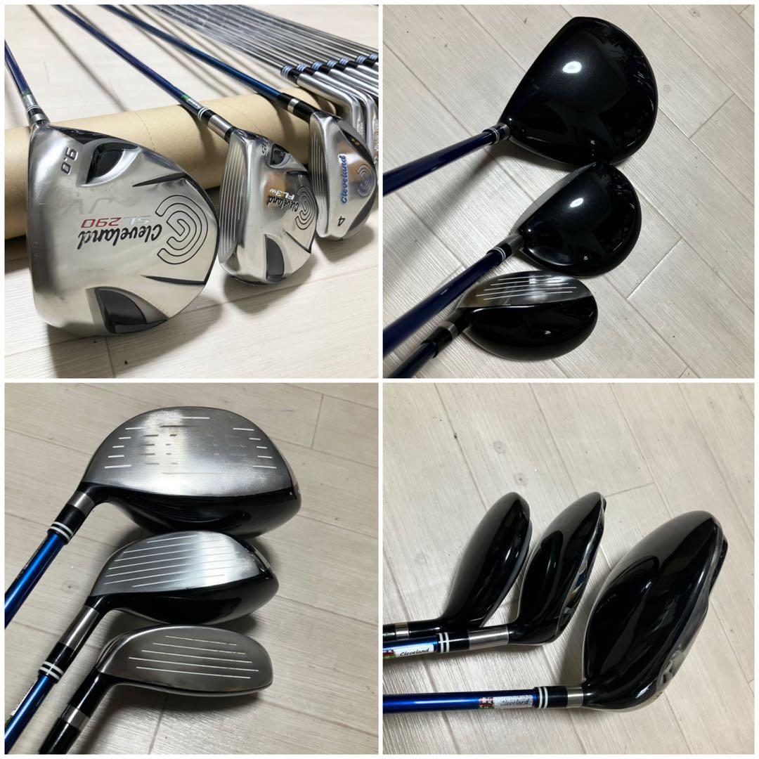 メンズゴルフフルセットClevelandクリーブランド他クラブ計11本バック付