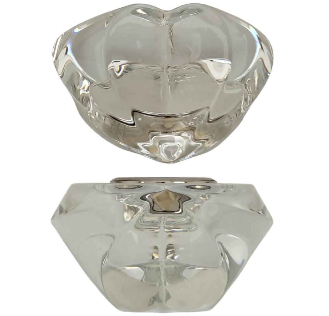 ☆美品 Baccarat / バカラ ハート型 置き時計 稼働品 約369g!!