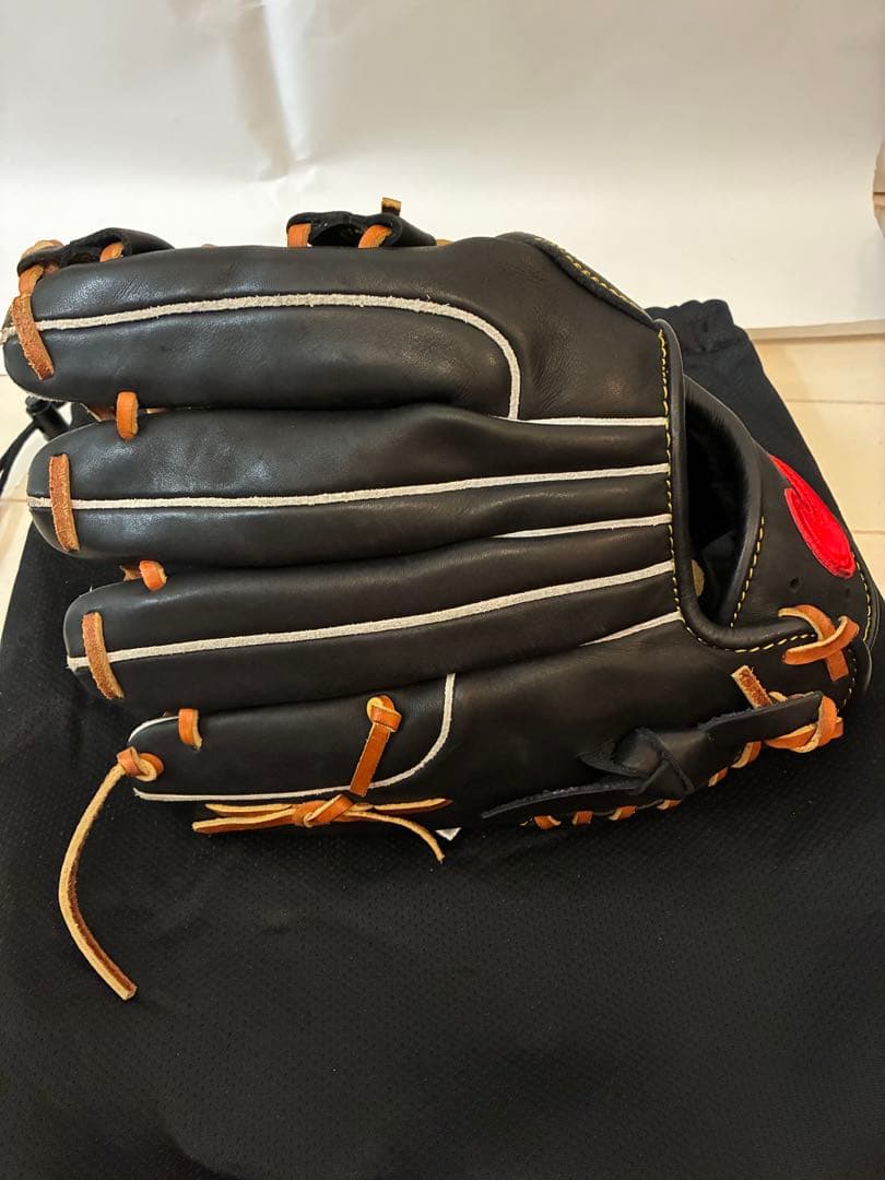 Nike 軟式一般用グローブ 黒/赤 収納袋付き　松井稼頭央モデル