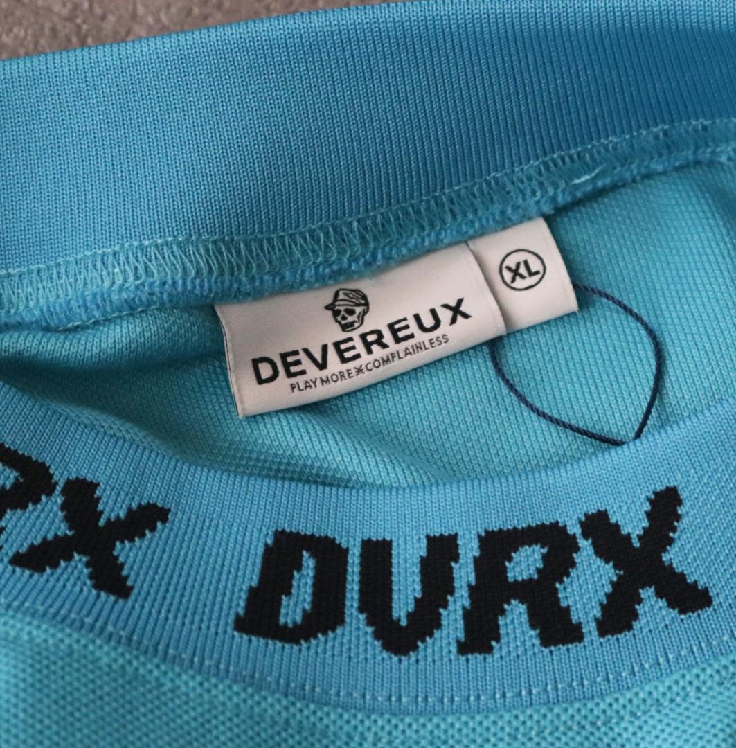 新品【デヴァロー ゴルフ】 Rib モックネッククロコTシャツ XL