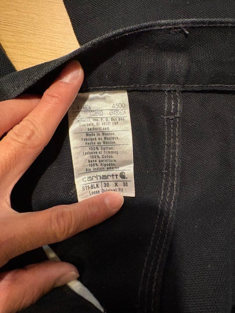 Carhartt B11BK 30 X 30 ブラックパンツ