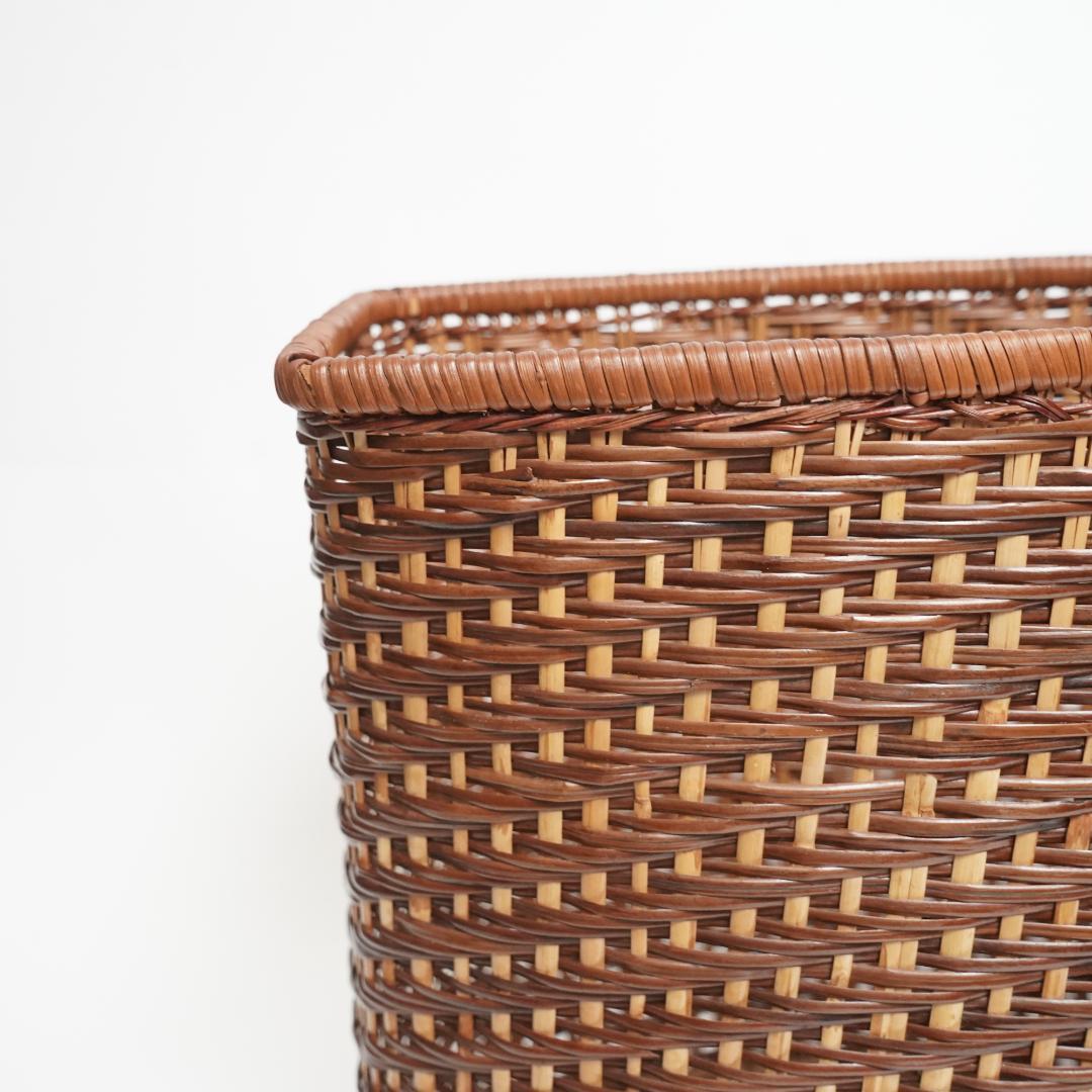 【未使用級】ラタン 収納ボックス ダスト ゴミ箱