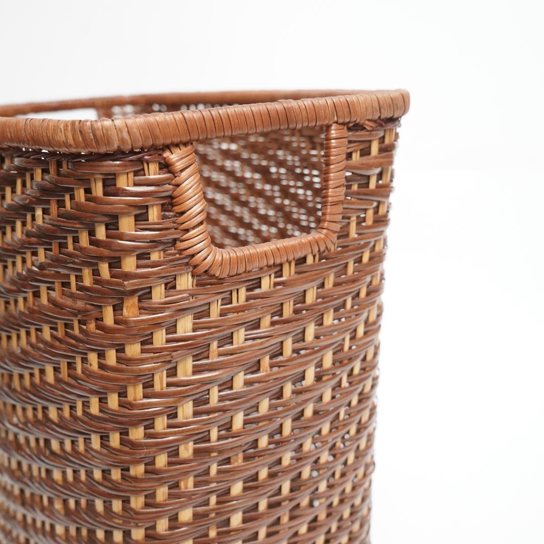 【未使用級】ラタン 収納ボックス ダスト ゴミ箱