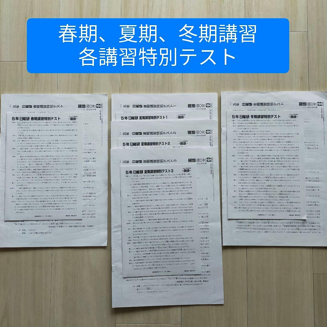 2024年度 日能研5年生 学習力育成テスト、特別テスト