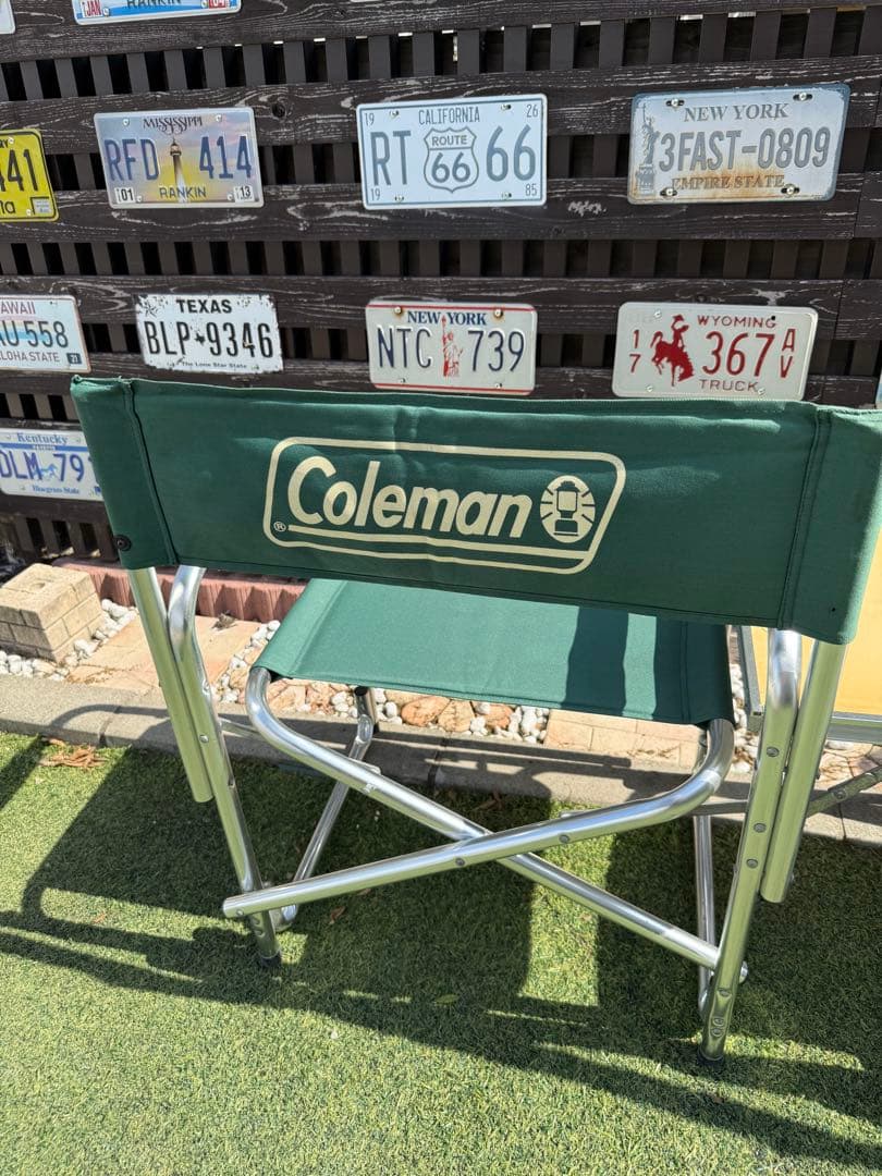 2脚セット　テーブル付き折りたたみチェア　コールマン　キャンプ　アウトドア