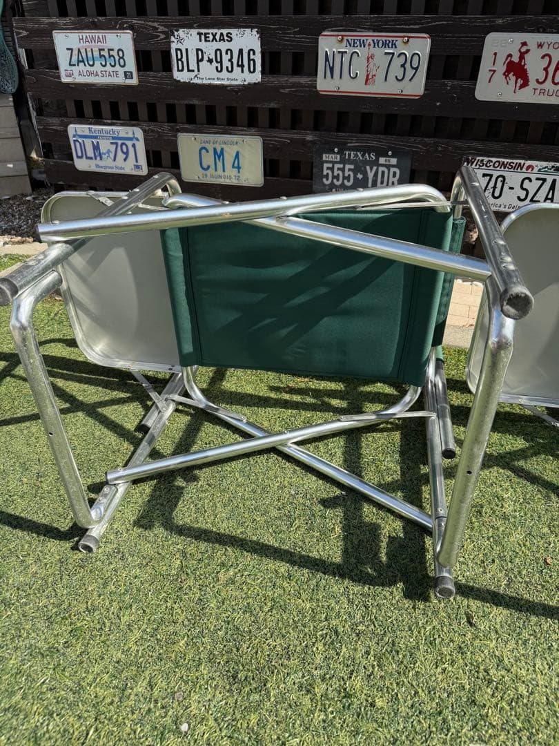 2脚セット　テーブル付き折りたたみチェア　コールマン　キャンプ　アウトドア