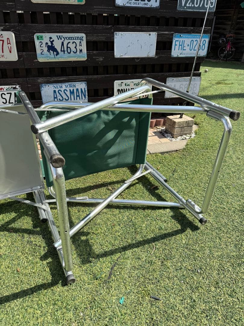 2脚セット　テーブル付き折りたたみチェア　コールマン　キャンプ　アウトドア