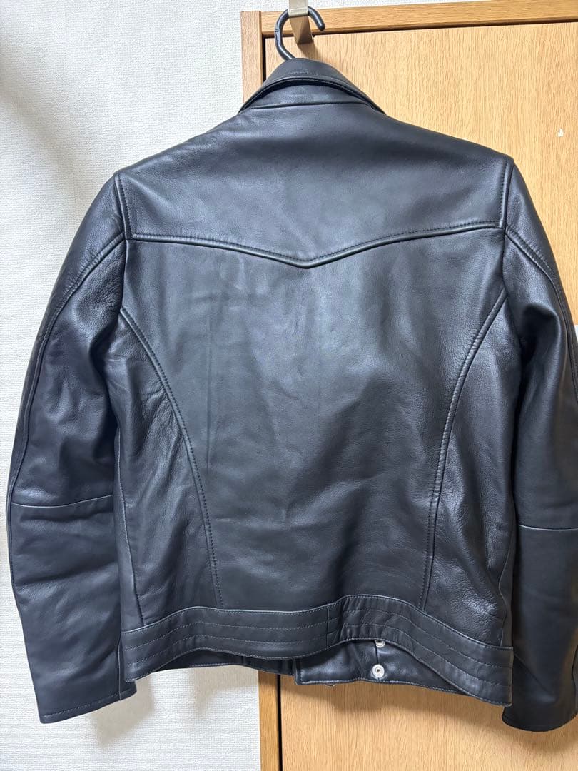 ブラック ダブルライダースジャケット