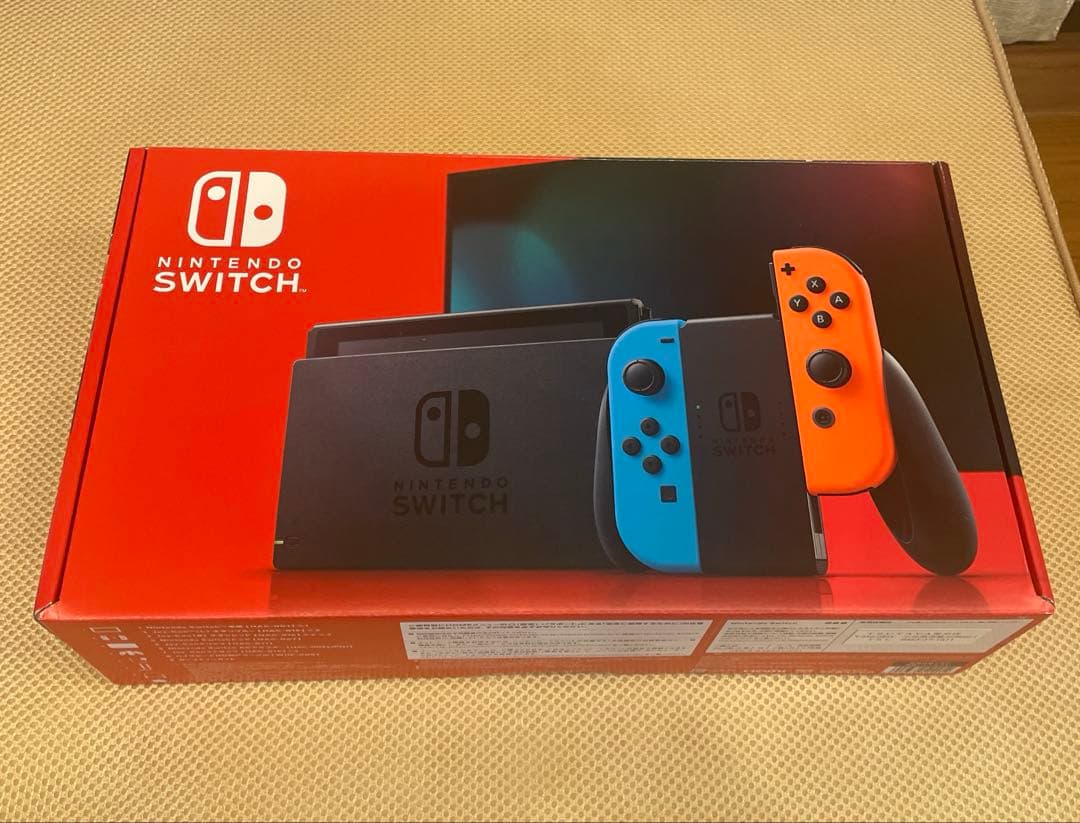 【中古】Nintendo Switch 本体 青/赤 SDカード、ケース付き
