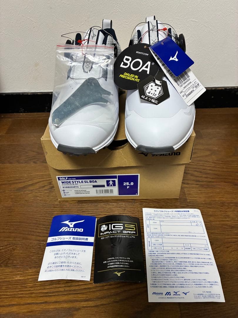 ミズノ(MIZUNO) ゴルフシューズ ソフトスパイク ワイドスタイルSLボア