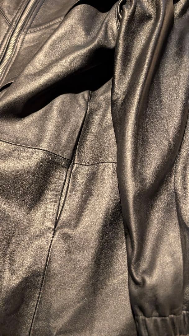 定価80万 PIERRE BALMAIN ラムレザー ロングジップブルゾン