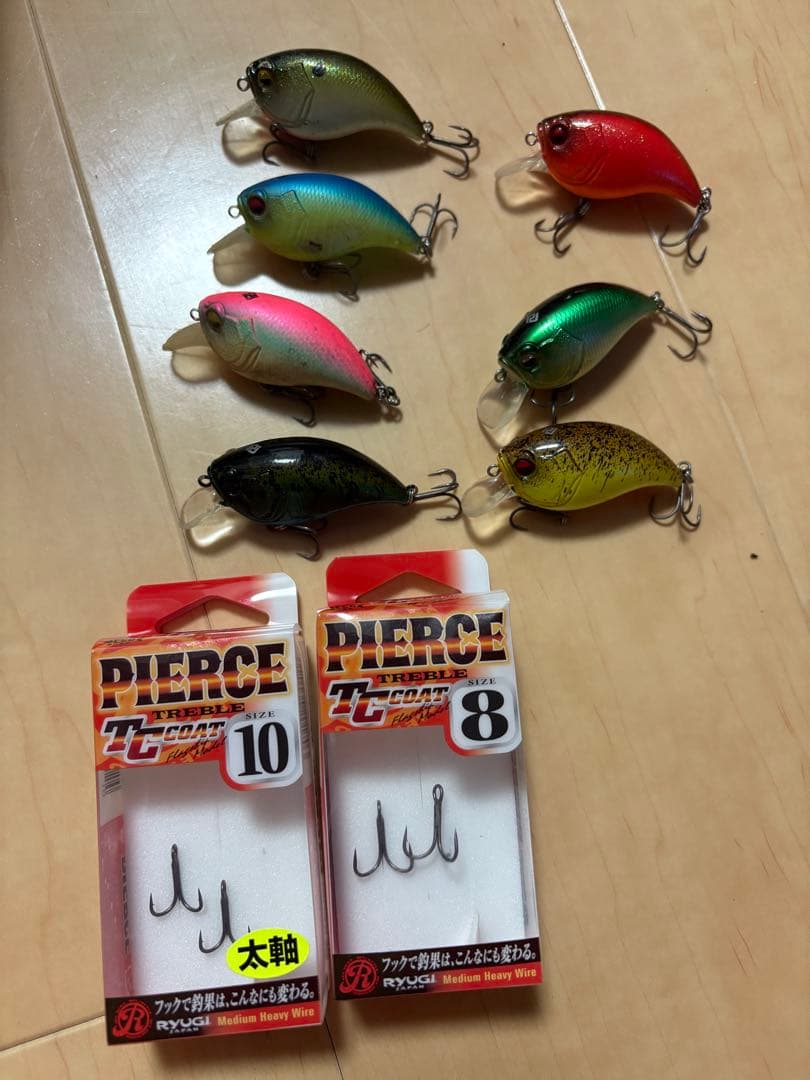 レイドジャパン　レベルクランク 7個セット フック付き