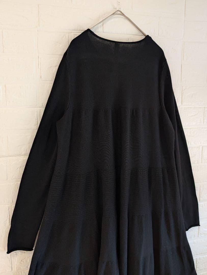美品 Merlette マーレット ティアード ニットワンピース ブラック XS
