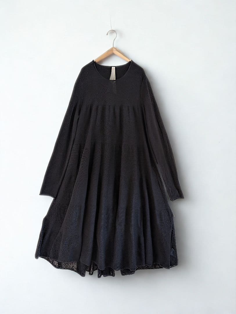 美品 Merlette マーレット ティアード ニットワンピース ブラック XS