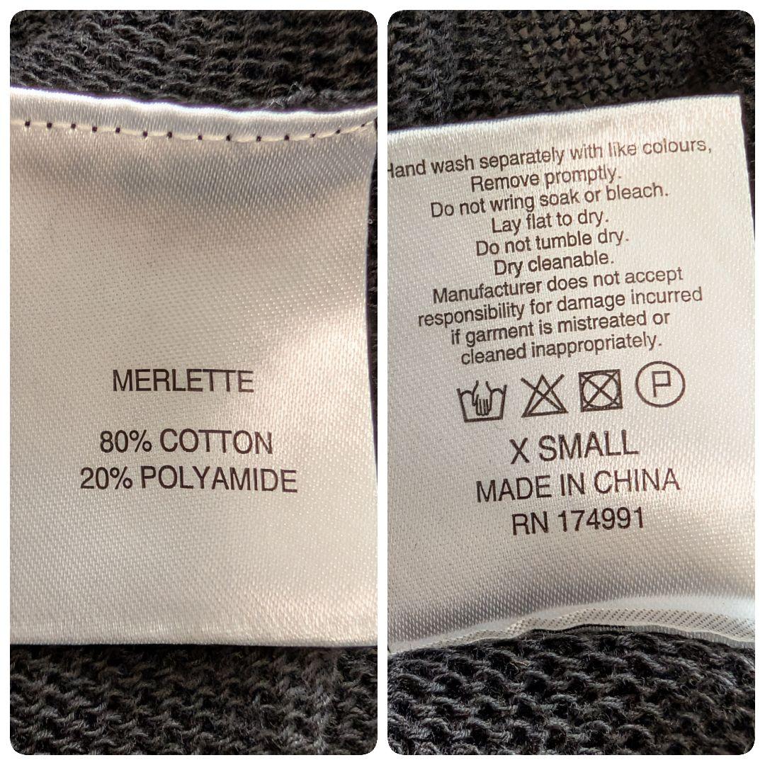 美品 Merlette マーレット ティアード ニットワンピース ブラック XS
