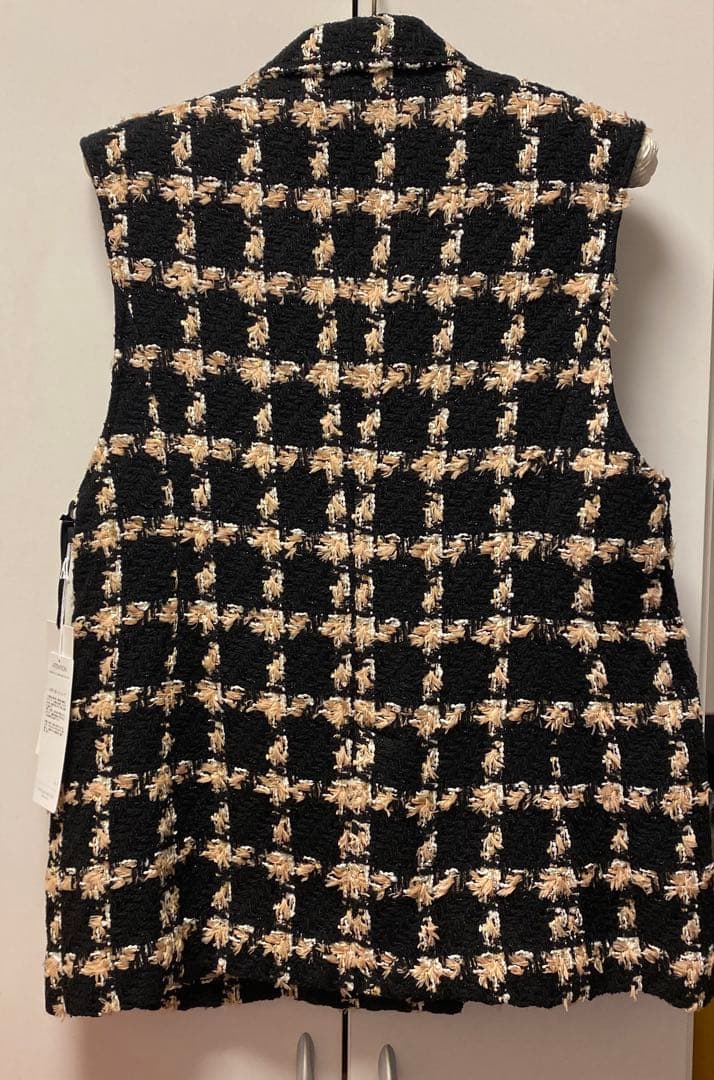 新品[グレースコンチネンタル　25AW フェザーチェックツイードジレ　36